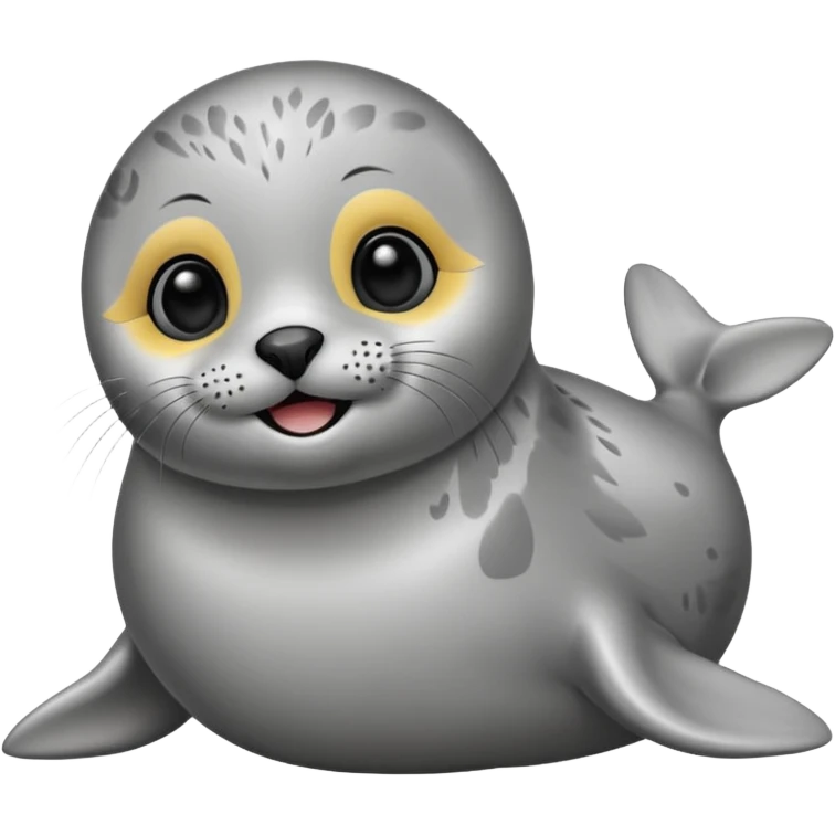 Cute smiling baby seal emoji