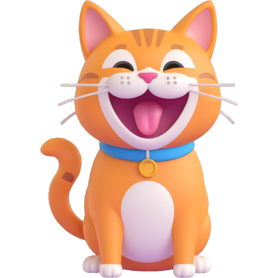 cat laughing out loud emoji