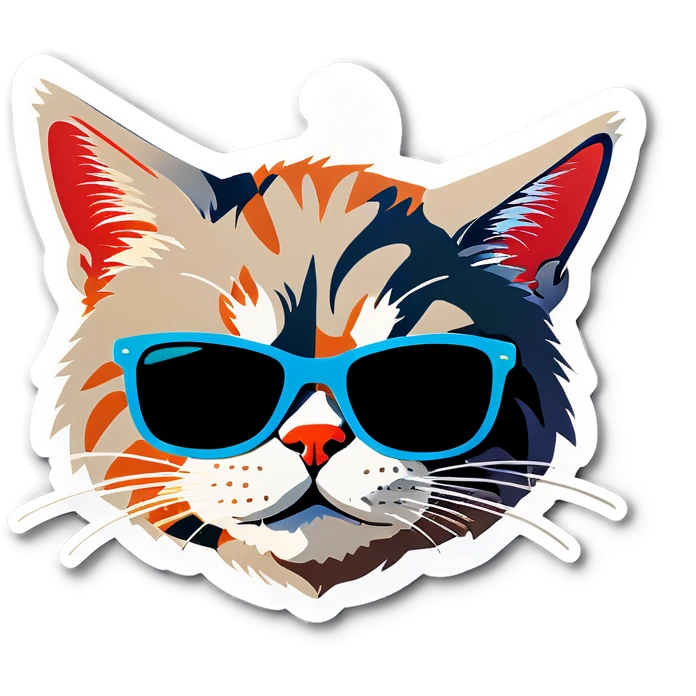 Cat with sunglasses emoji