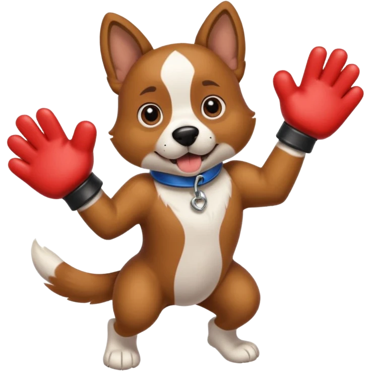 dackel mit boxhandschuhen emoji