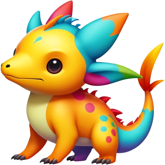 colorful vibrant Fakémon-creature with random markings emoji