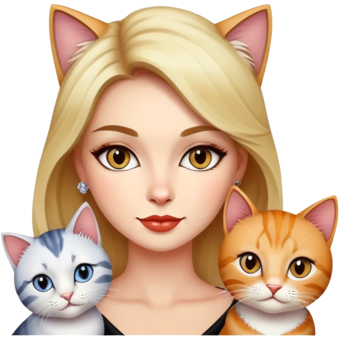 Woman glamour cats beauty  emoji