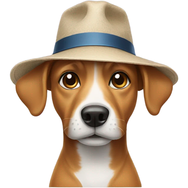 Dog wearing hat emoji