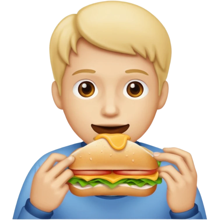 someone eating lunch emoji