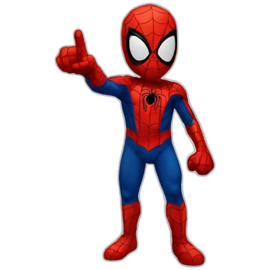 spiderman pointing left emoji
