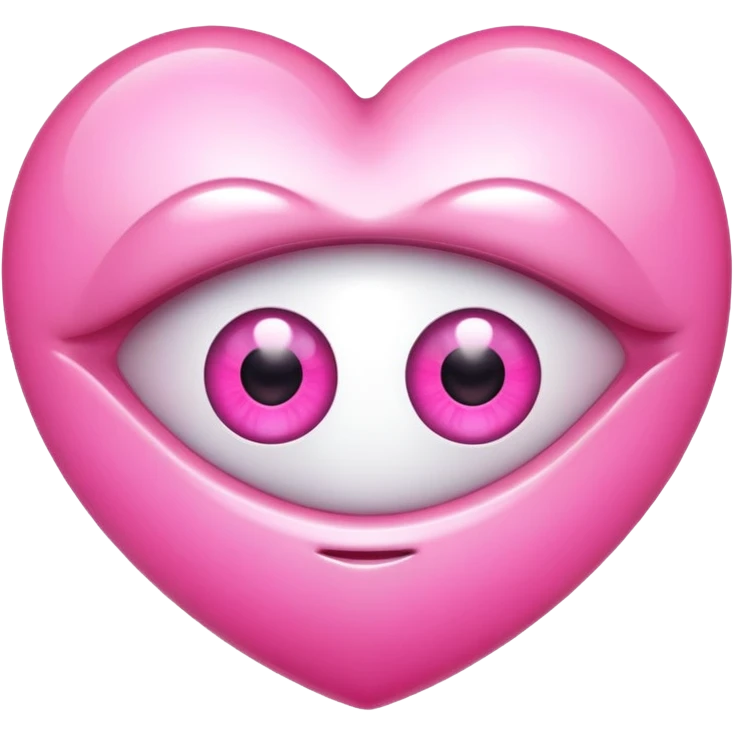 Pink heart eye  emoji