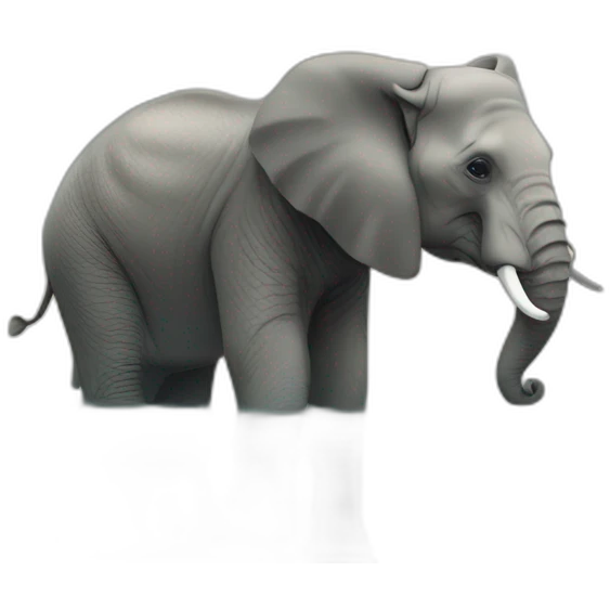 Elephant qui pleure dans un lac emoji