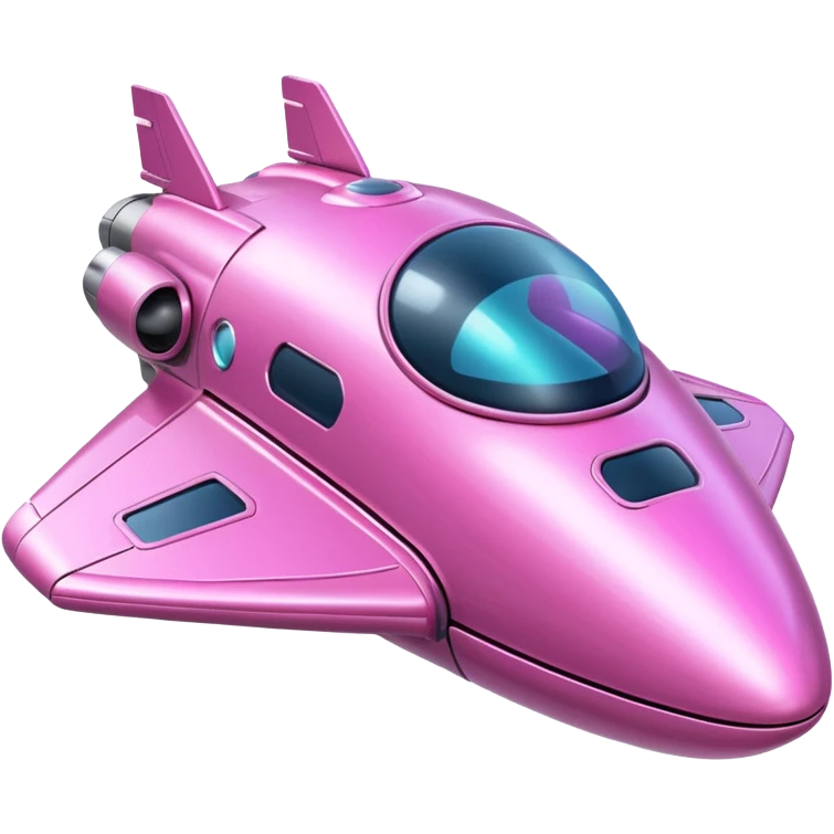 Pink spaceship emoji