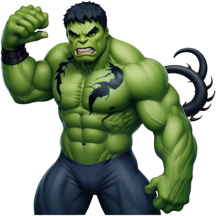 Hulk wear venom suit emoji
