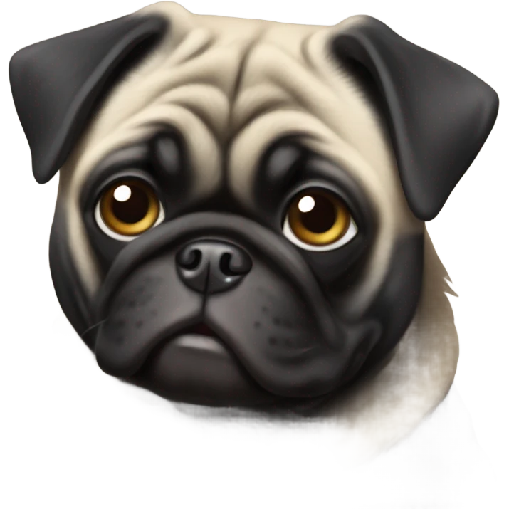 Black pug emoji