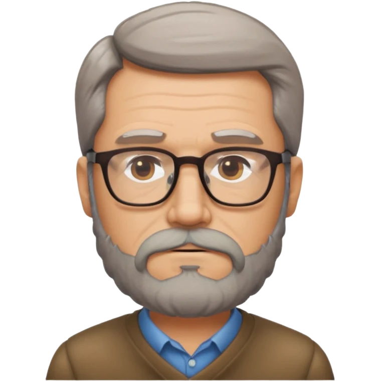 un escritor maduro con barba emoji