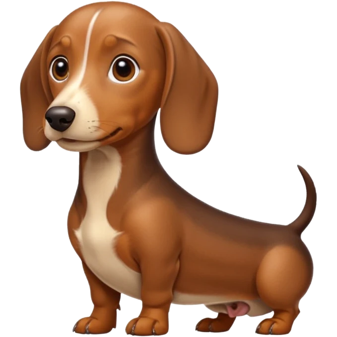 Dachshund brown and cream  emoji