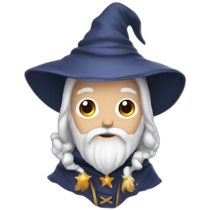 cute wizard with white beard emoji