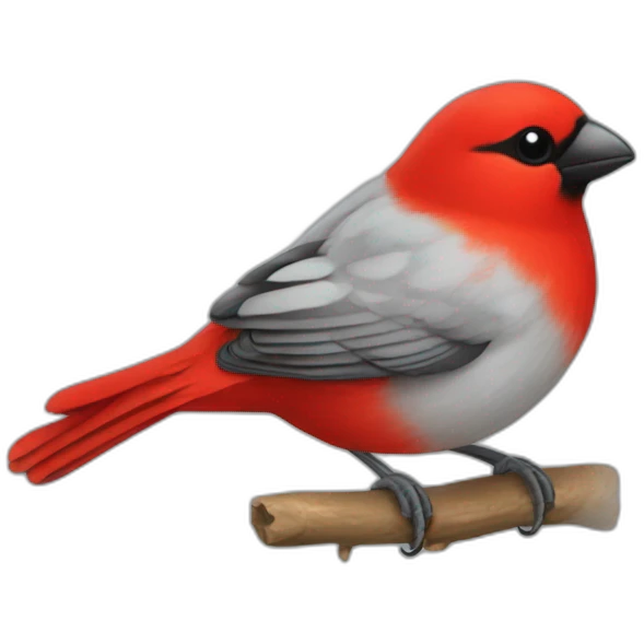 pico de un pájaro cardenal rojo emoji