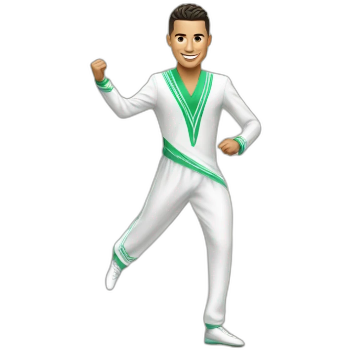 dance ronaldo in saudi suit emoji