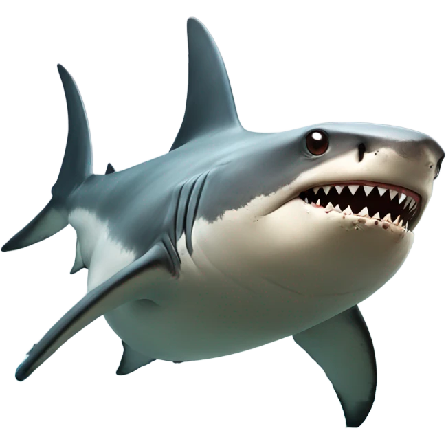 Shark riding a turtle emoji