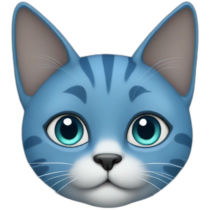 Blue cat emoji