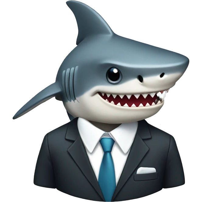 shark with suit emoji