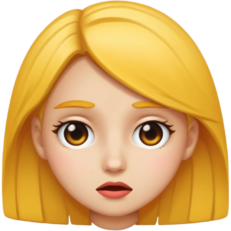 A problematic face girl emoji