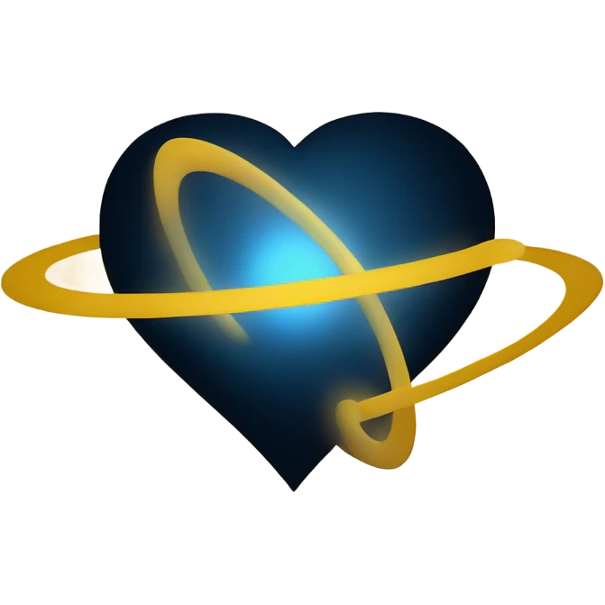Saturn heart emoji