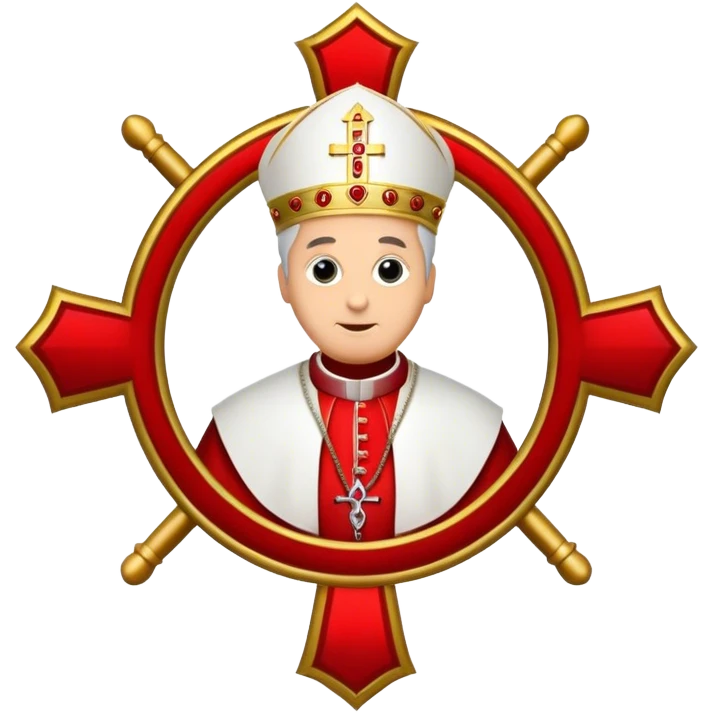 pope emblem red emoji