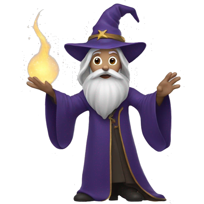 wizard casting magic emoji