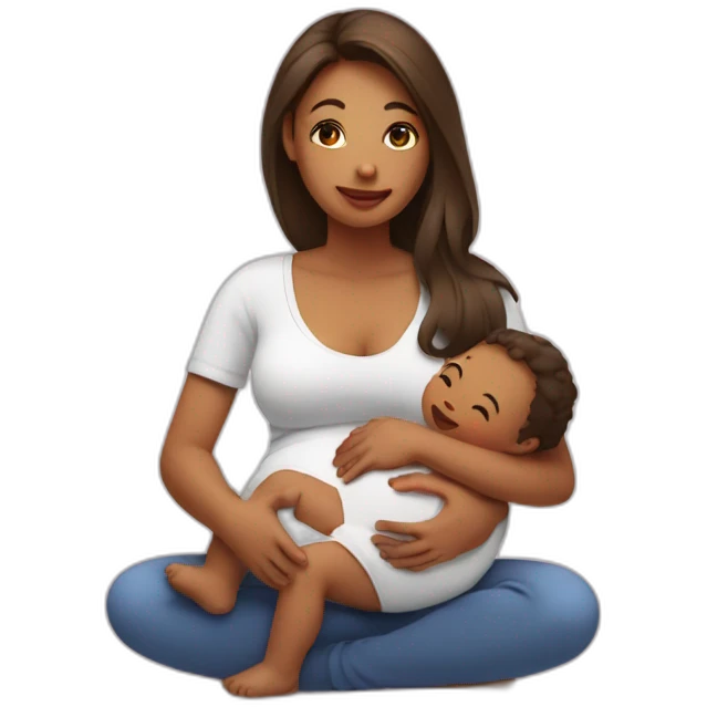 Woman breastfeeding her baby emoji