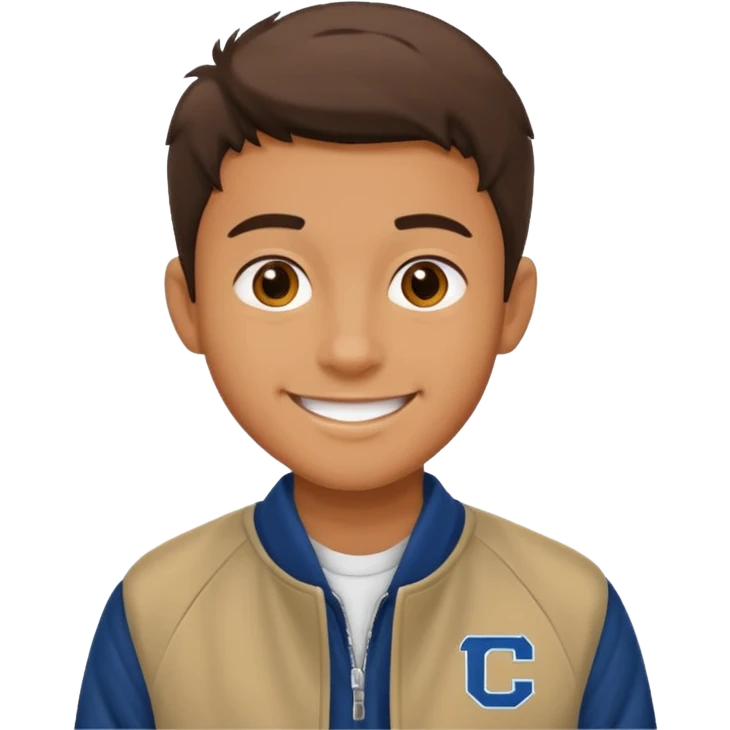 college boy with college jacket emoji