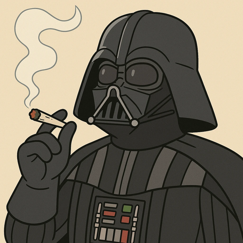 darth vader smoking cannabis emoji
