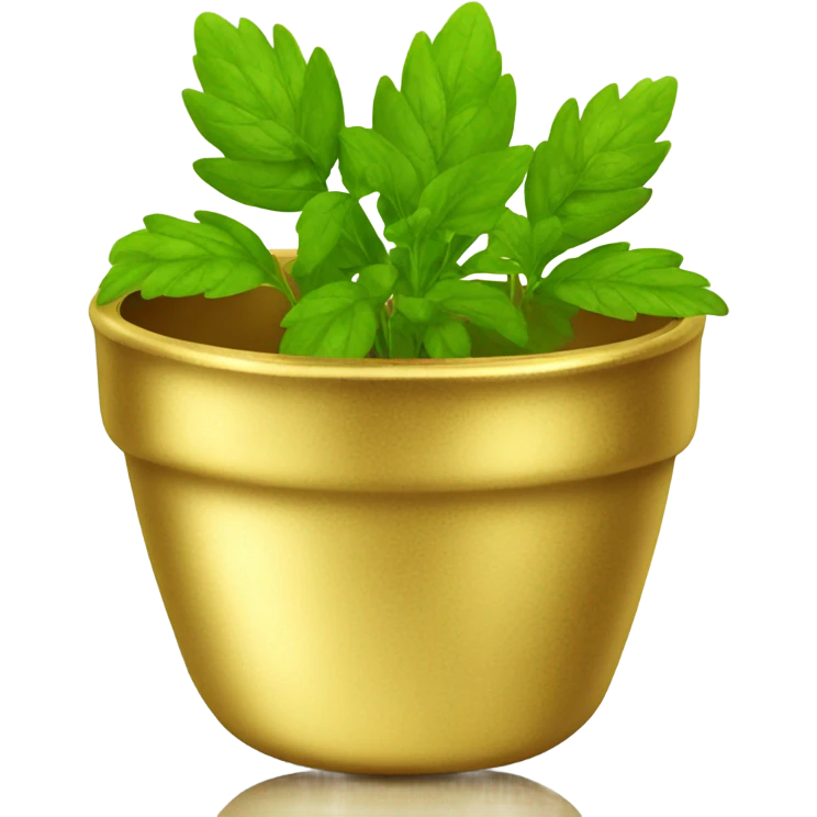 Herb in gold pot emoji