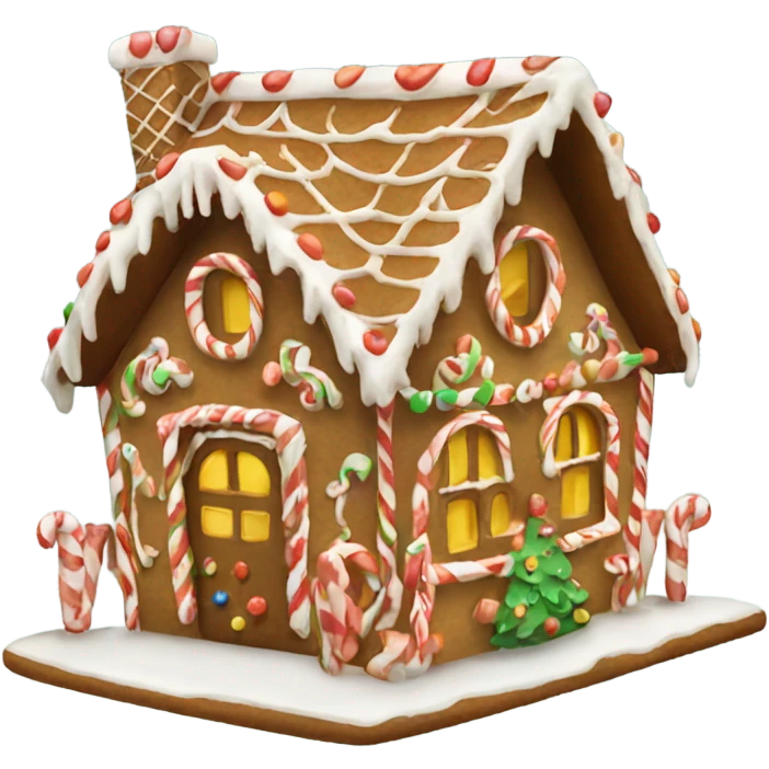 Gingerbread house emoji