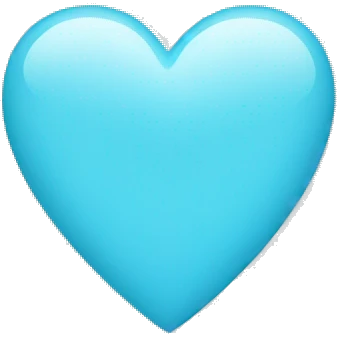 light blue heart emoji