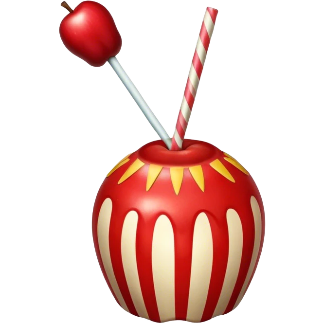 Vintage circus candy apple emoji