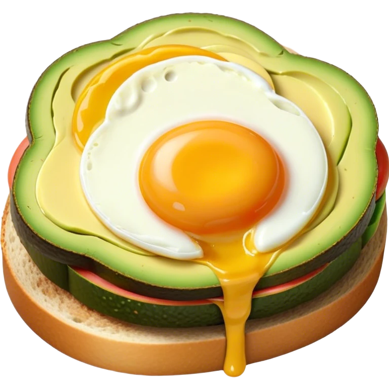 Avocado and Yolk Open-Faced Sandwich emoji