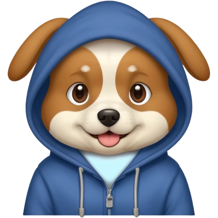 Dog wearing a hoodie  emoji