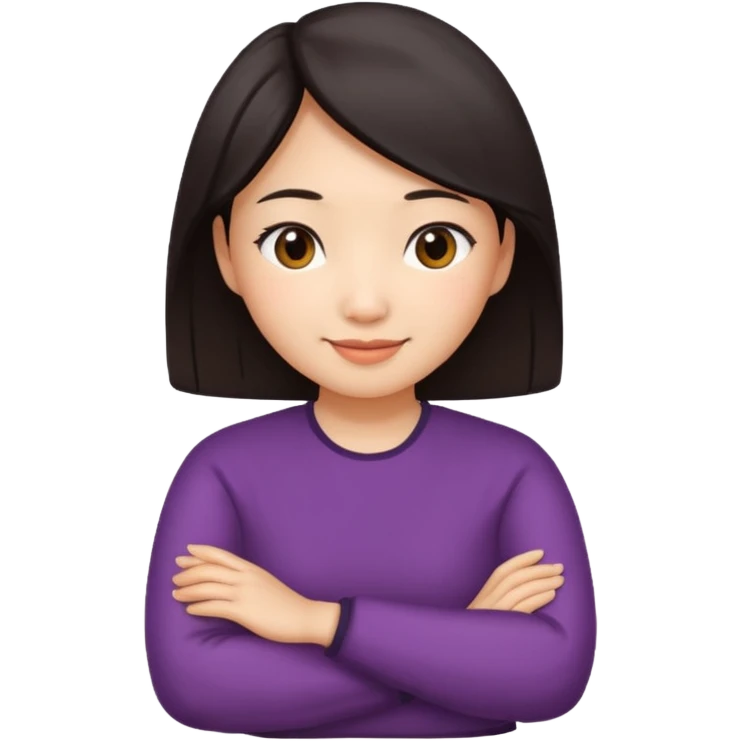 Asian Woman Arms Over Her Arms emoji