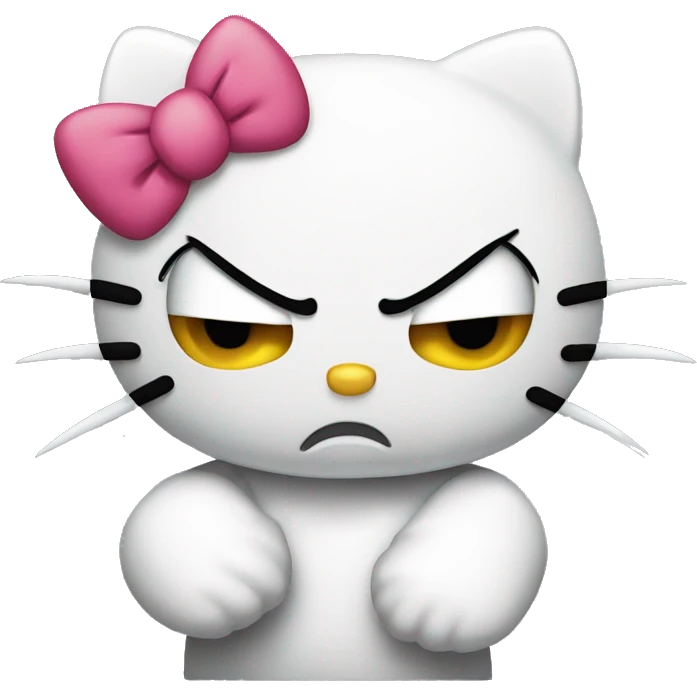 Hello Kitty being angry emoji