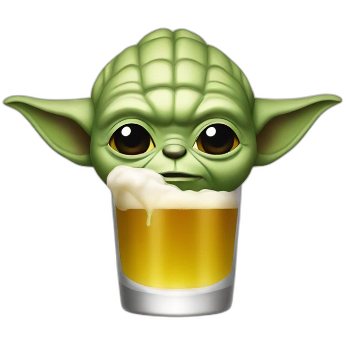 Yoda drink beer emoji
