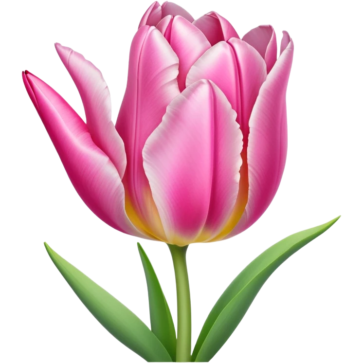Pink ribbon tulip emoji