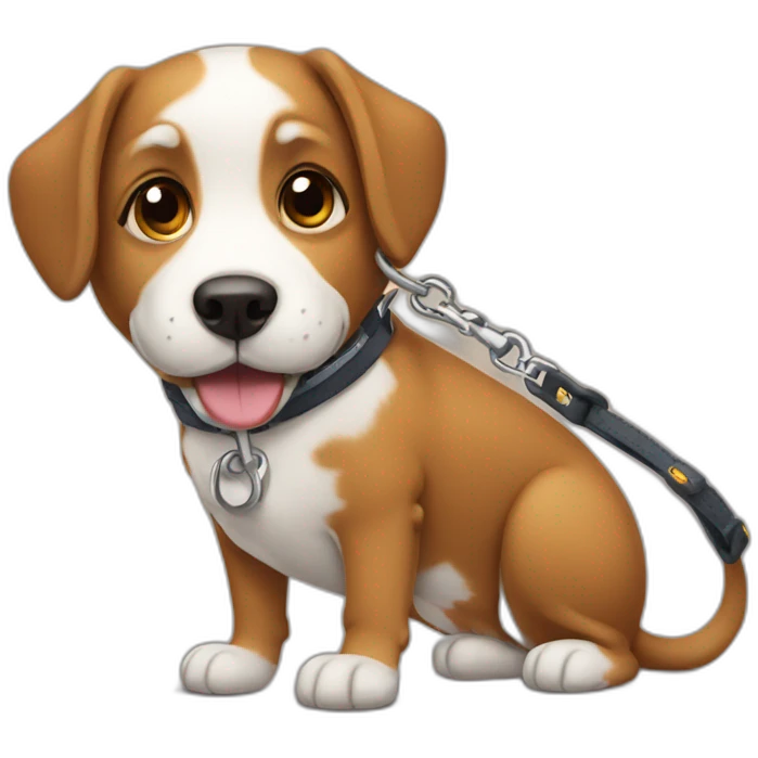dog with leash emoji