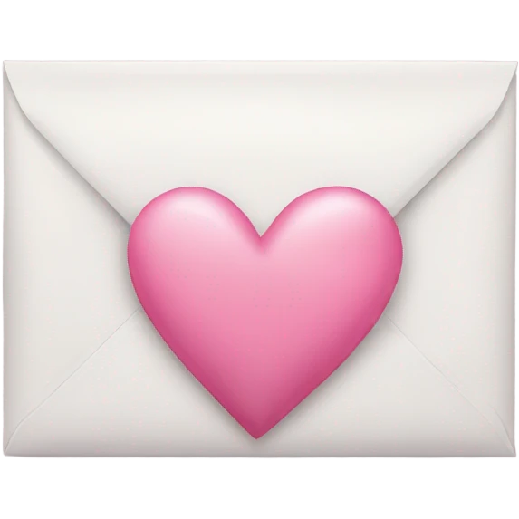 white envelope with a pink heart emoji