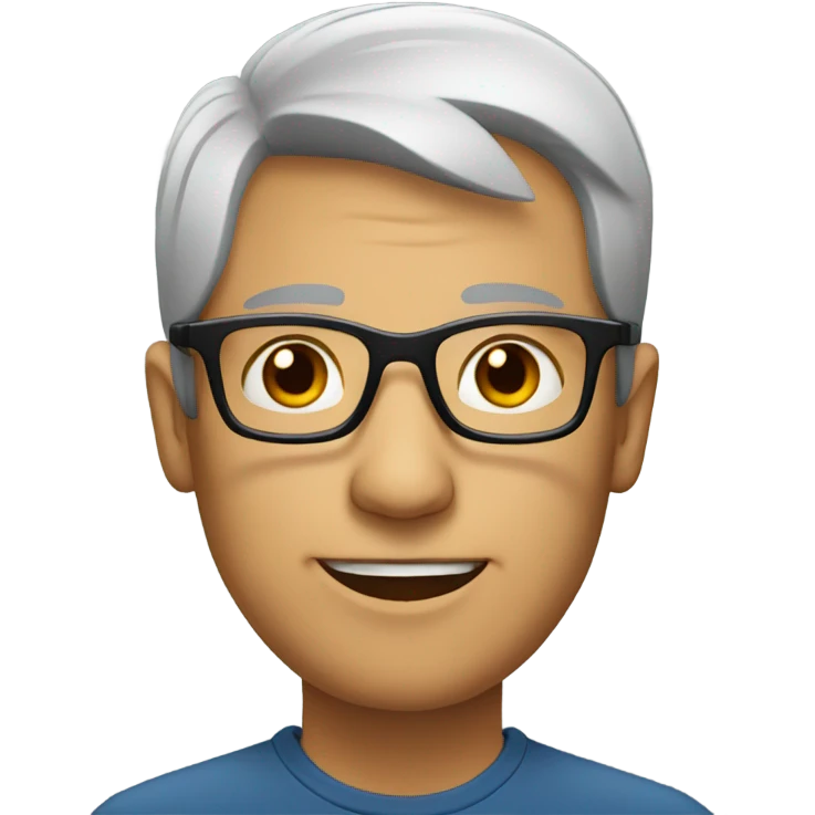 male portrait with glasses emoji