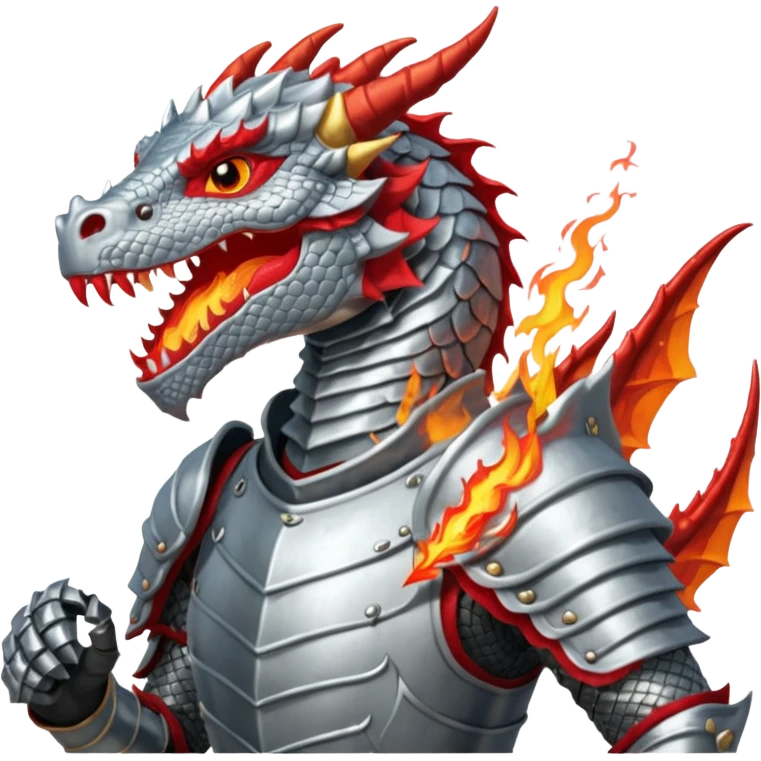 Caballero peleando contra dragón emoji