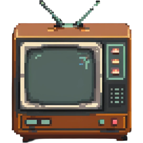old-school television with a retro design emoji