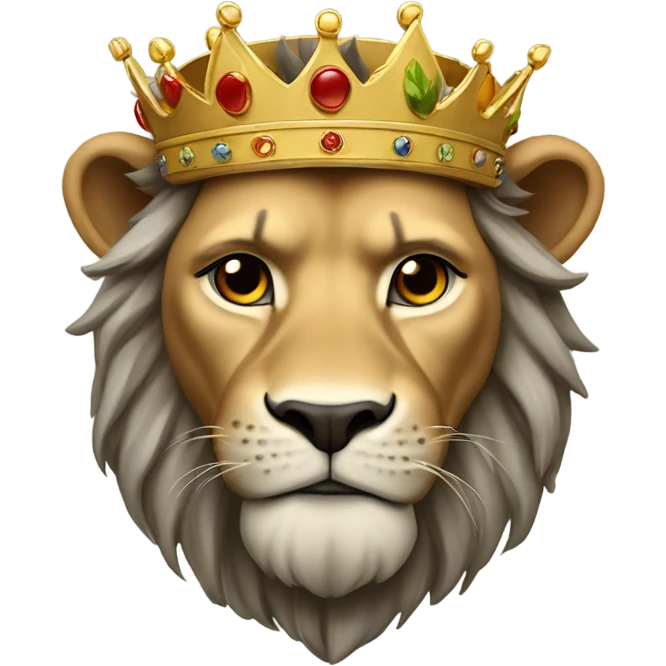 El Rey León CON UNA CORONA emoji