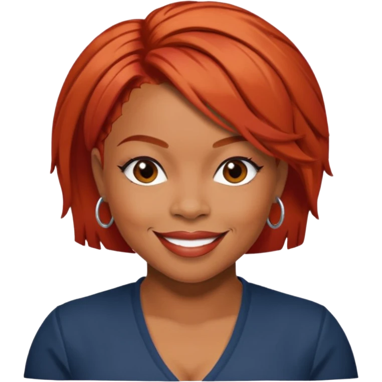 Tionne T-Boz Watkins with short red hair emoji