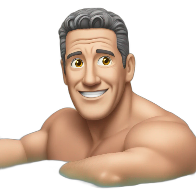 Dale Winton as saving man in pool emoji