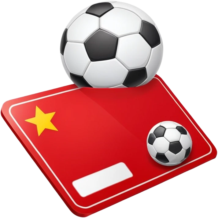 Tarjeta de fútbol roja emoji