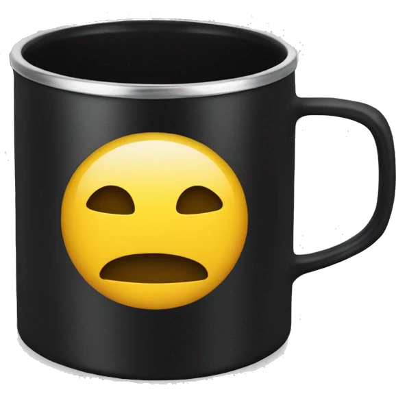 empty black enemalle metal mug emoji