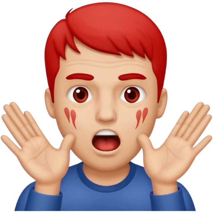 men  Face get slapped between two hands emoji